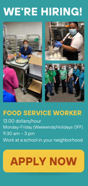 Food service worker now hiring. apply now!